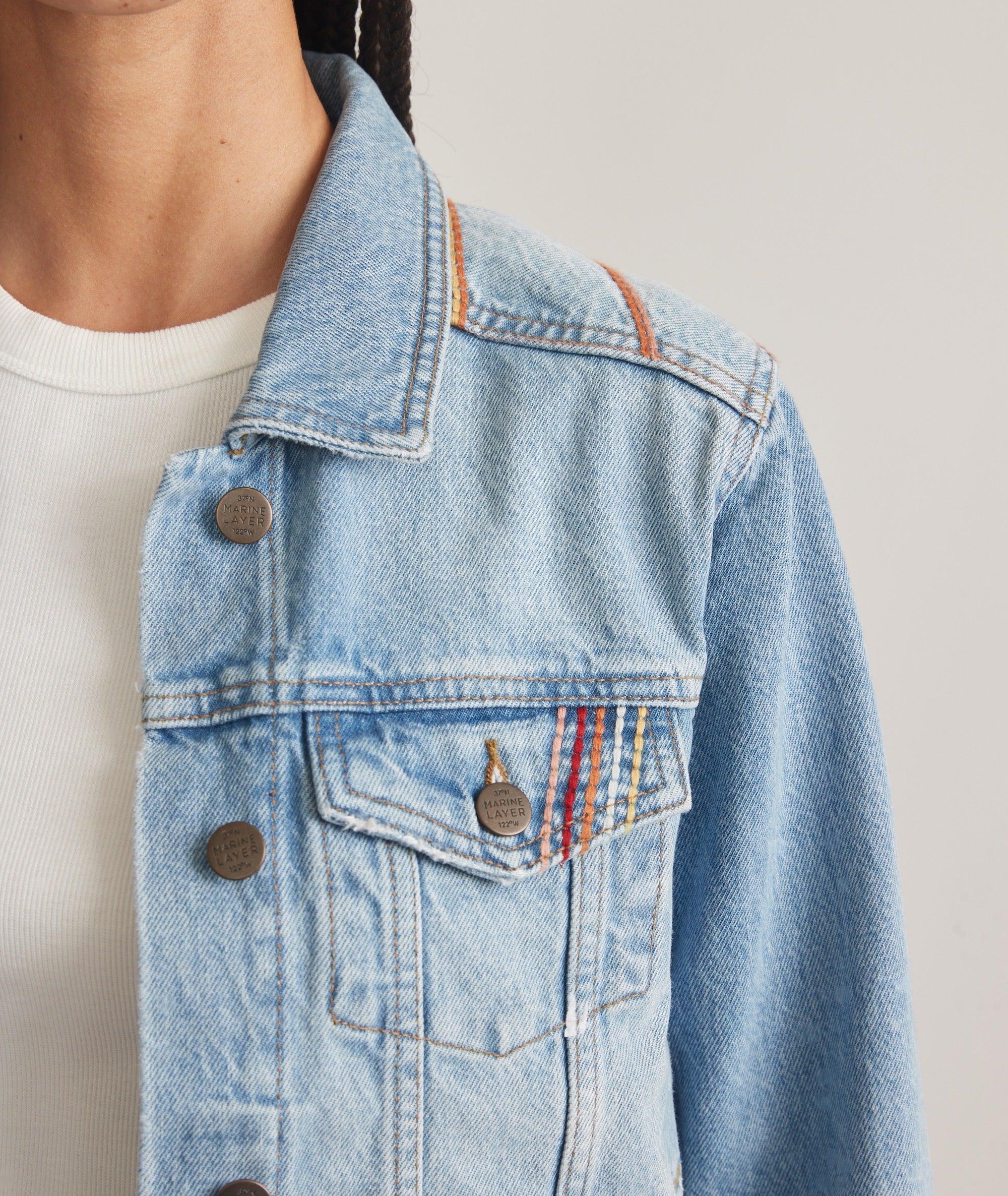 Embroidered Denim Jacket Product Image