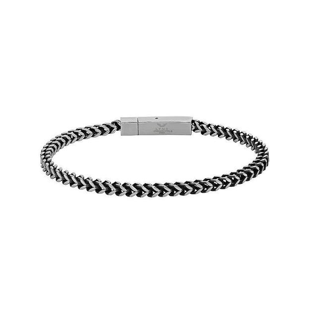 Mens LYNX Stainless Steel Foxtail Chain Bracelet Product Image