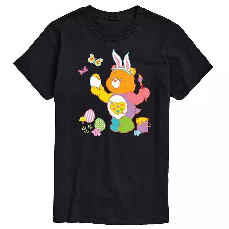 Mens Care Bears Painting Easter Eggs Graphic Tee Blue Product Image