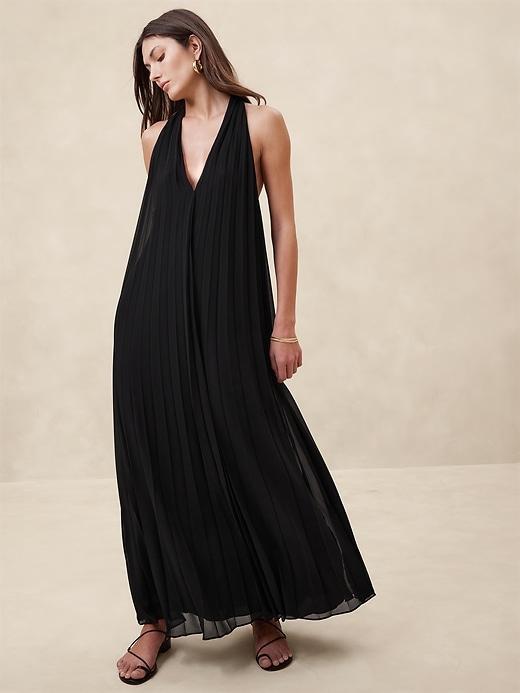 Odetta Pleated Maxi Dress Product Image