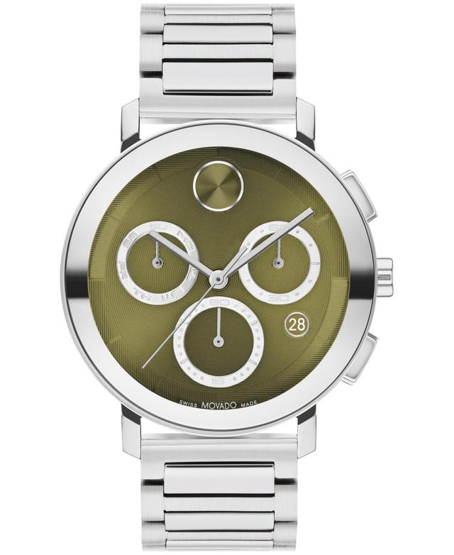 Movado Mens Bold Evolution 2.0 Swiss Quartz Chrono Stainless Steel Watch 42mm - Silver-tone Product Image