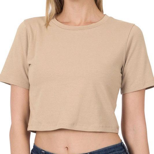 Simply Cropped Tee- 3 Colors Product Image