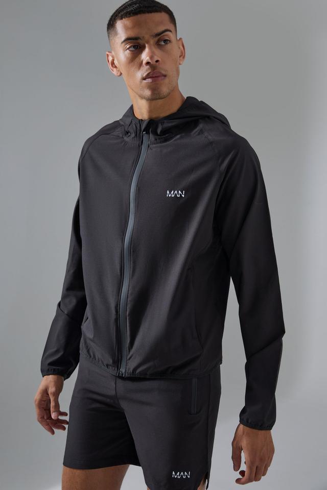 Man Active Stretch Ripstop Short & Windbreaker Tracksuit | boohooMAN USA Product Image