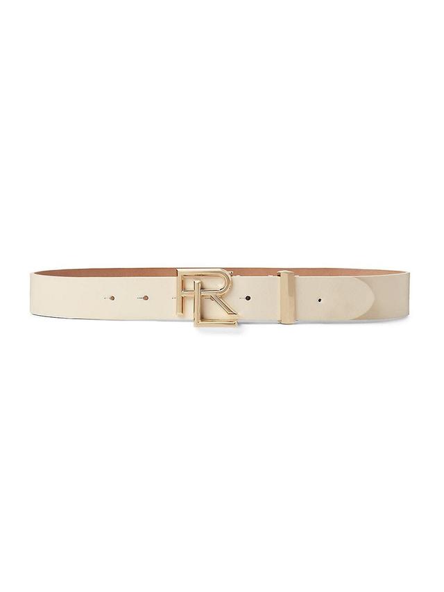 Womens Leather Logo Belt Product Image