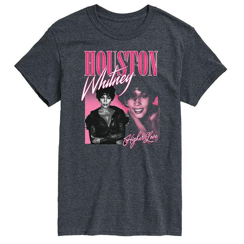 Mens Whitney Houston Higher Love Tee Dark Grey Product Image