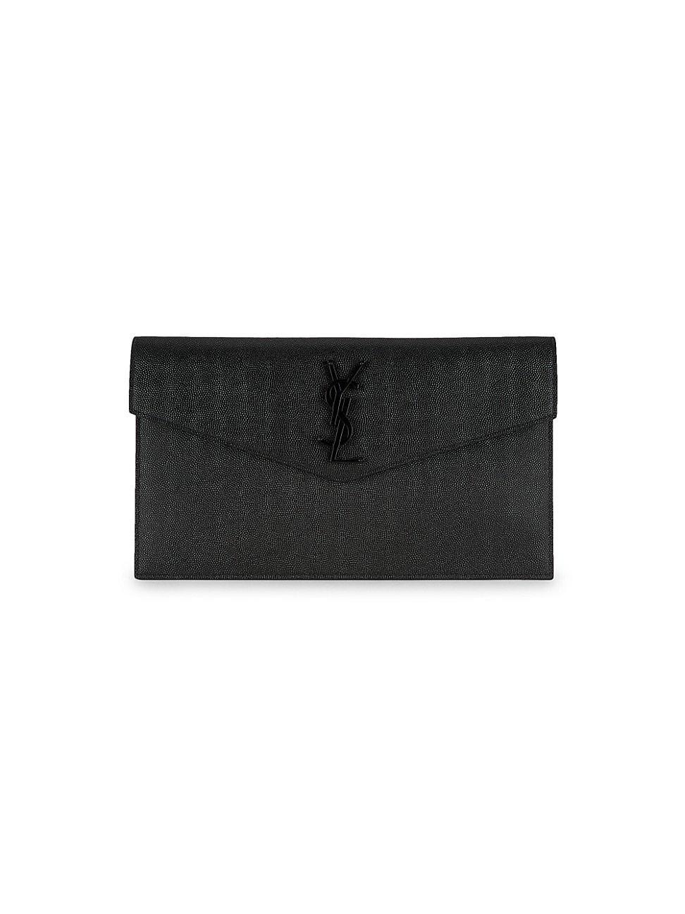 Womens Uptown Pouch in Crocodile-Embossed Shiny Leather Product Image