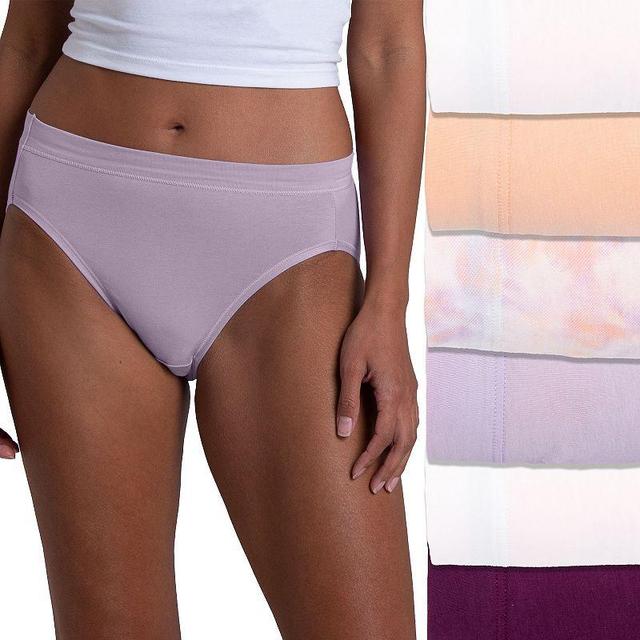 Womens Fruit of the Loom 6-pack Stretch High-Cut Panty Set 6DCSSHC Peach Pink Asst Product Image