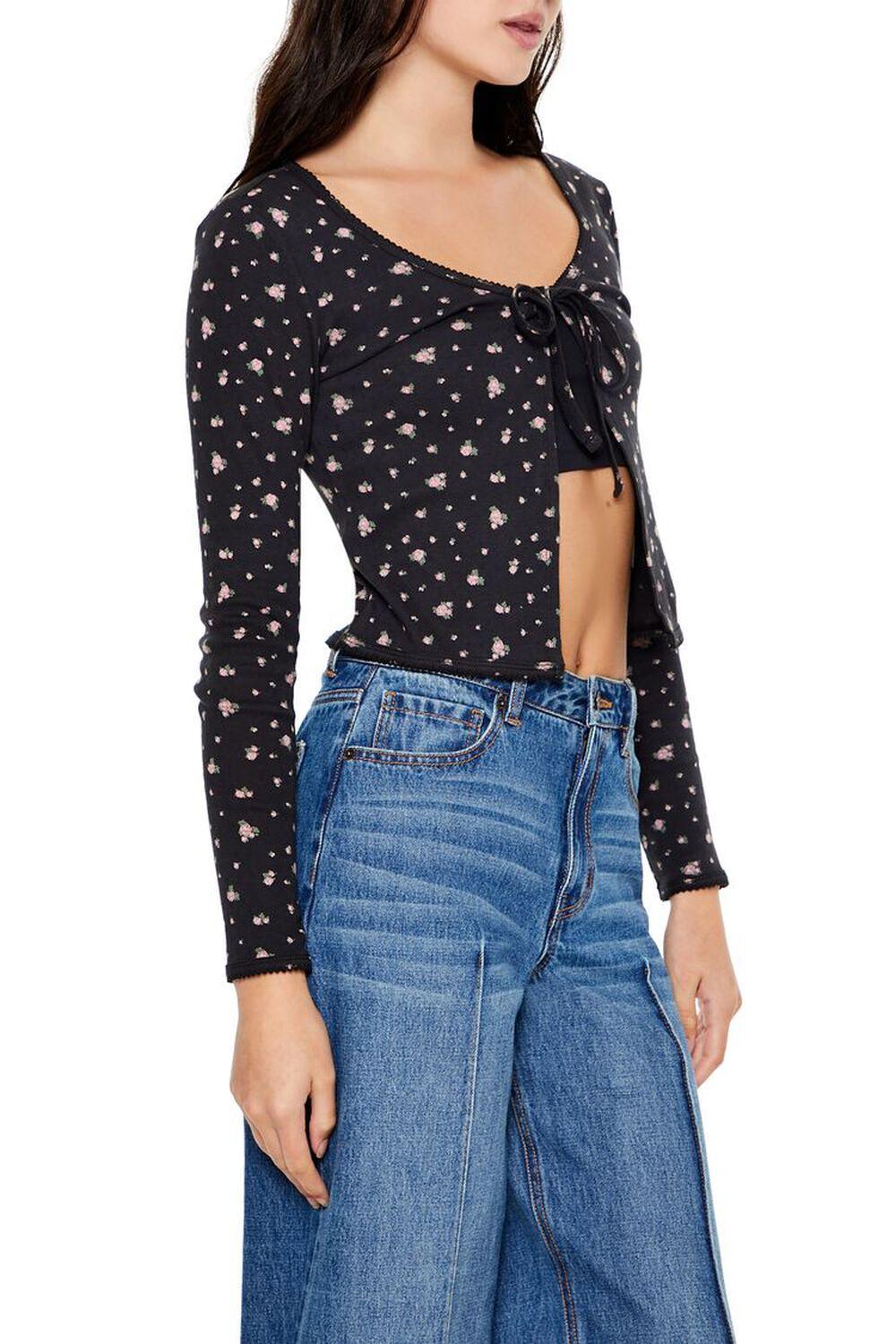 Floral Print Tie-Front Top | Forever 21 Product Image