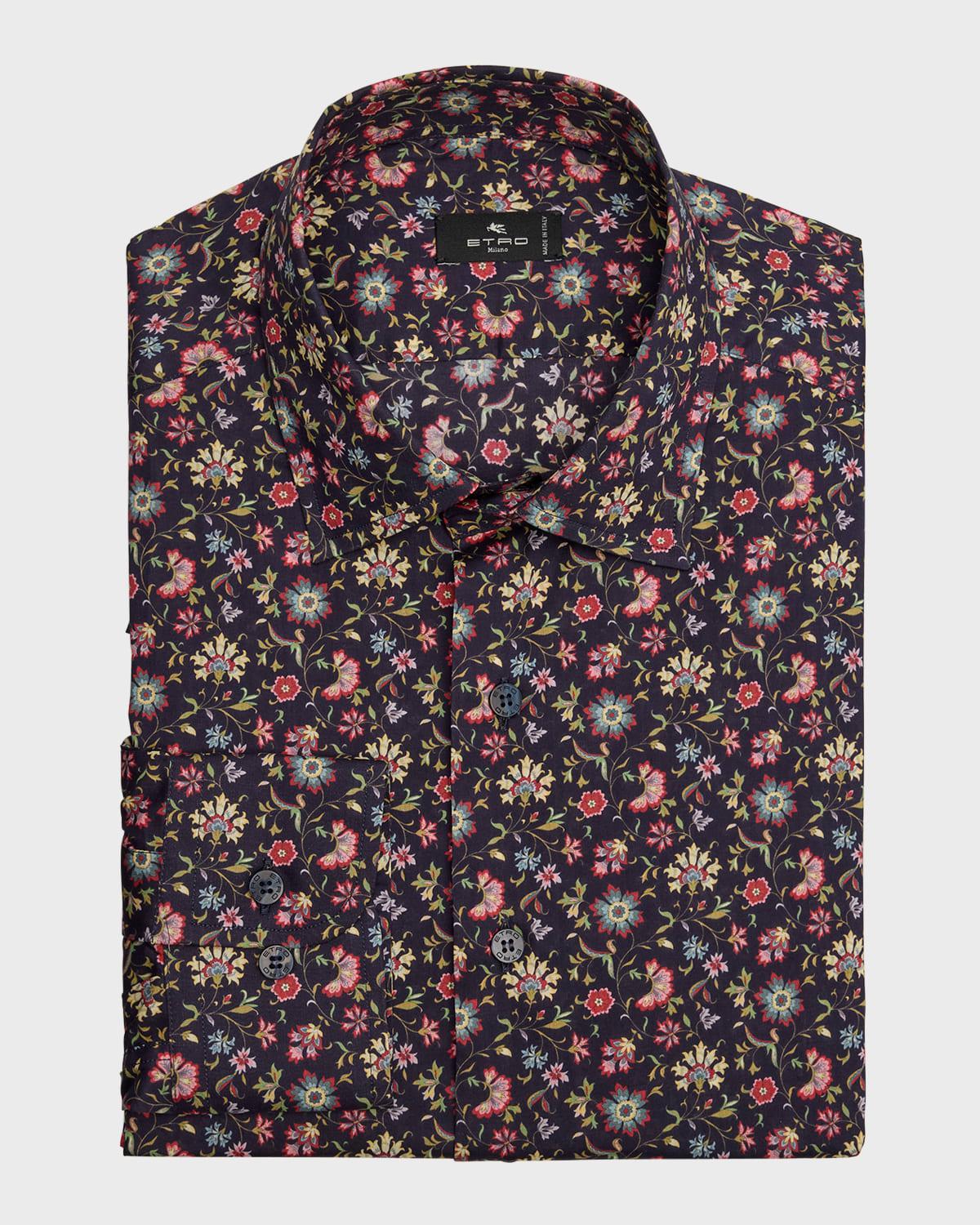 Men's Floral Dress Shirt Product Image