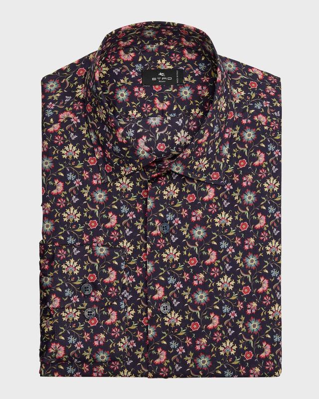 Men's Floral Dress Shirt Product Image