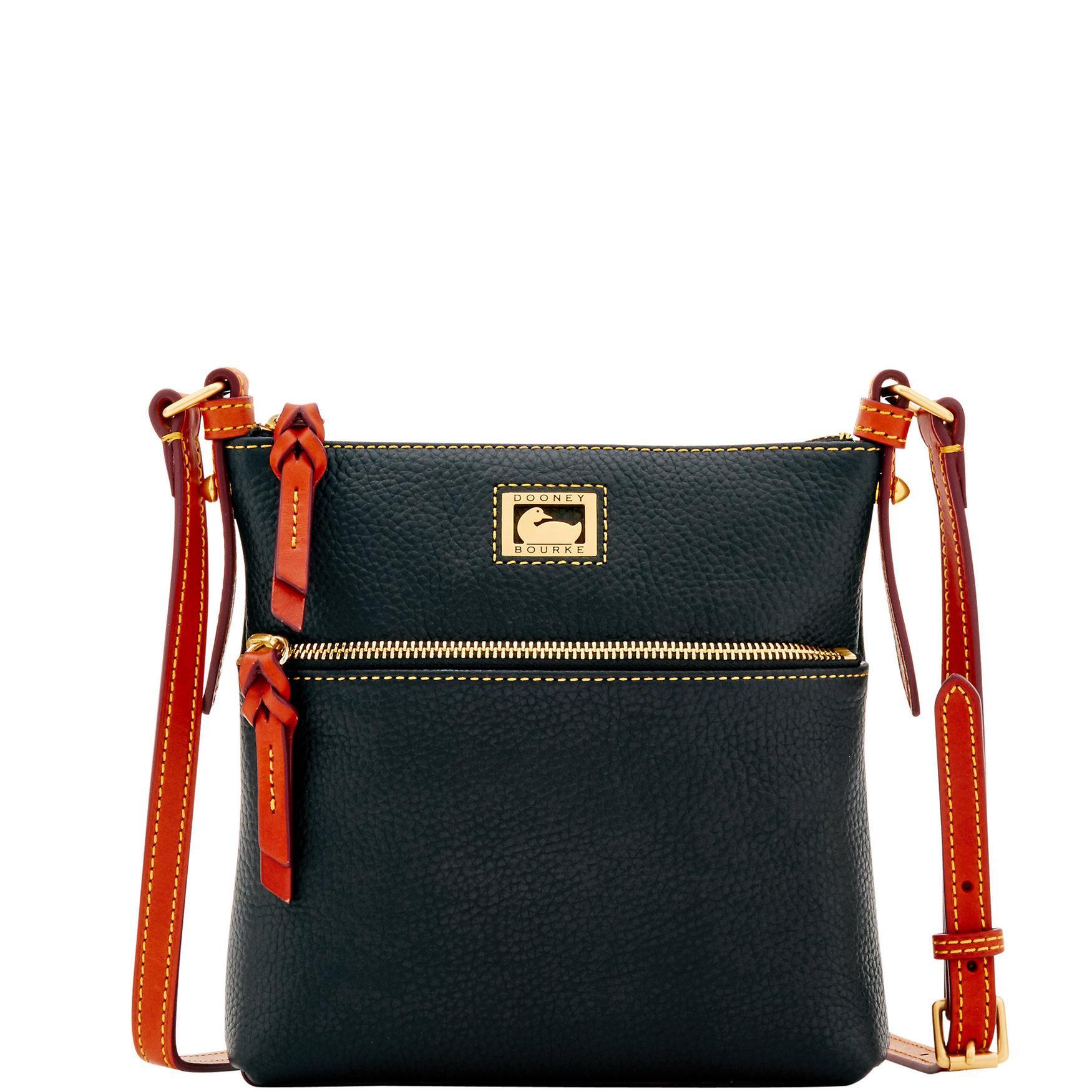 Dooney & Bourke Womens Dillen Letter Leather Carrier Bag in Black Product Image