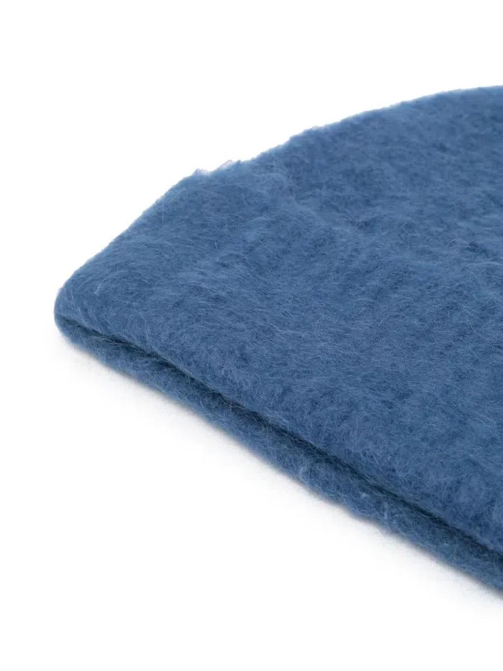 Wool Beanie In Denim Blue Product Image