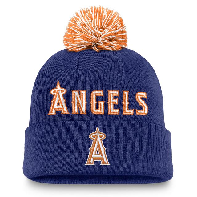 Los Angeles Angels Peak Nike Mens MLB Cuffed Pom Beanie Product Image