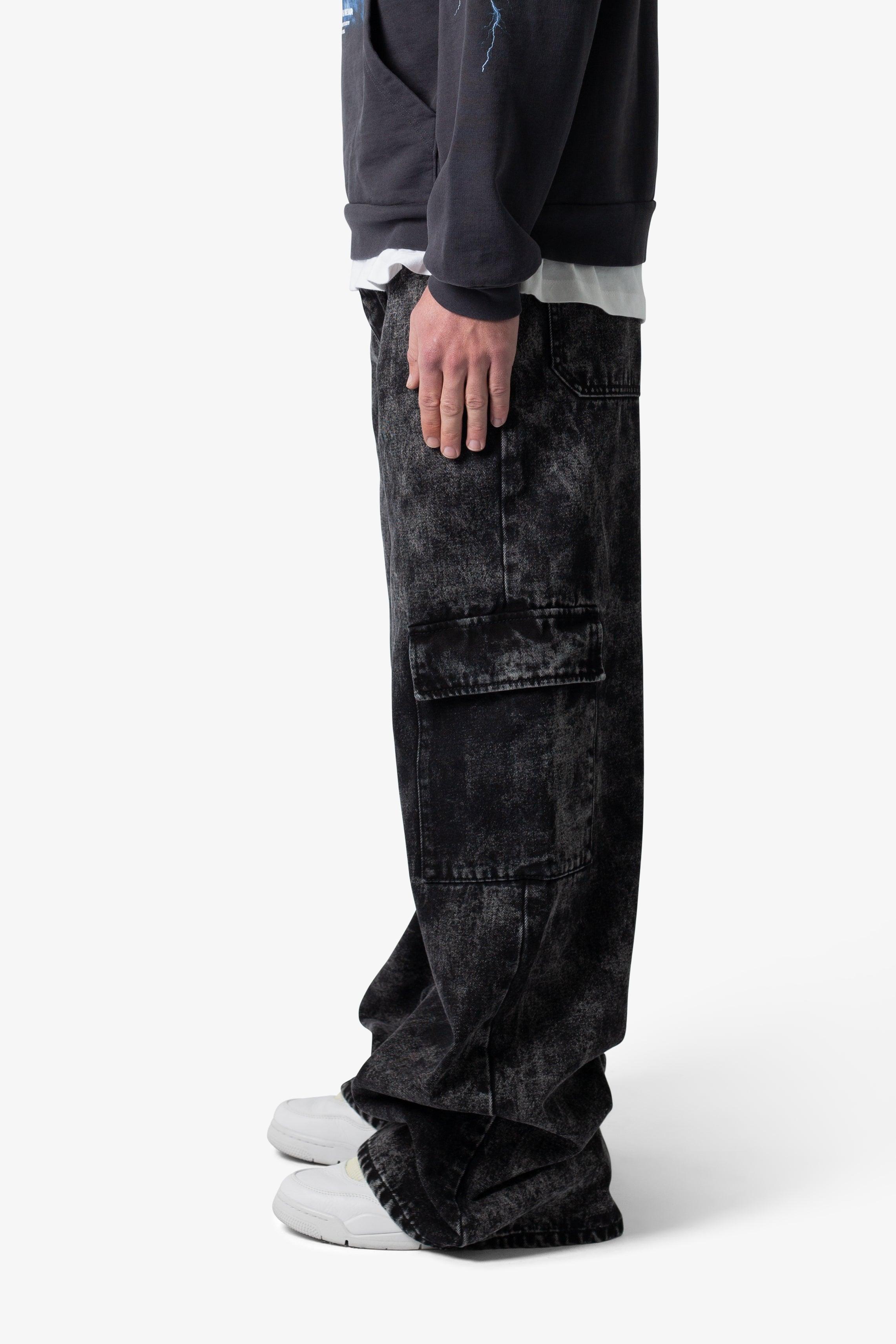 Void Baggy Cargo Denim - Washed Black Product Image