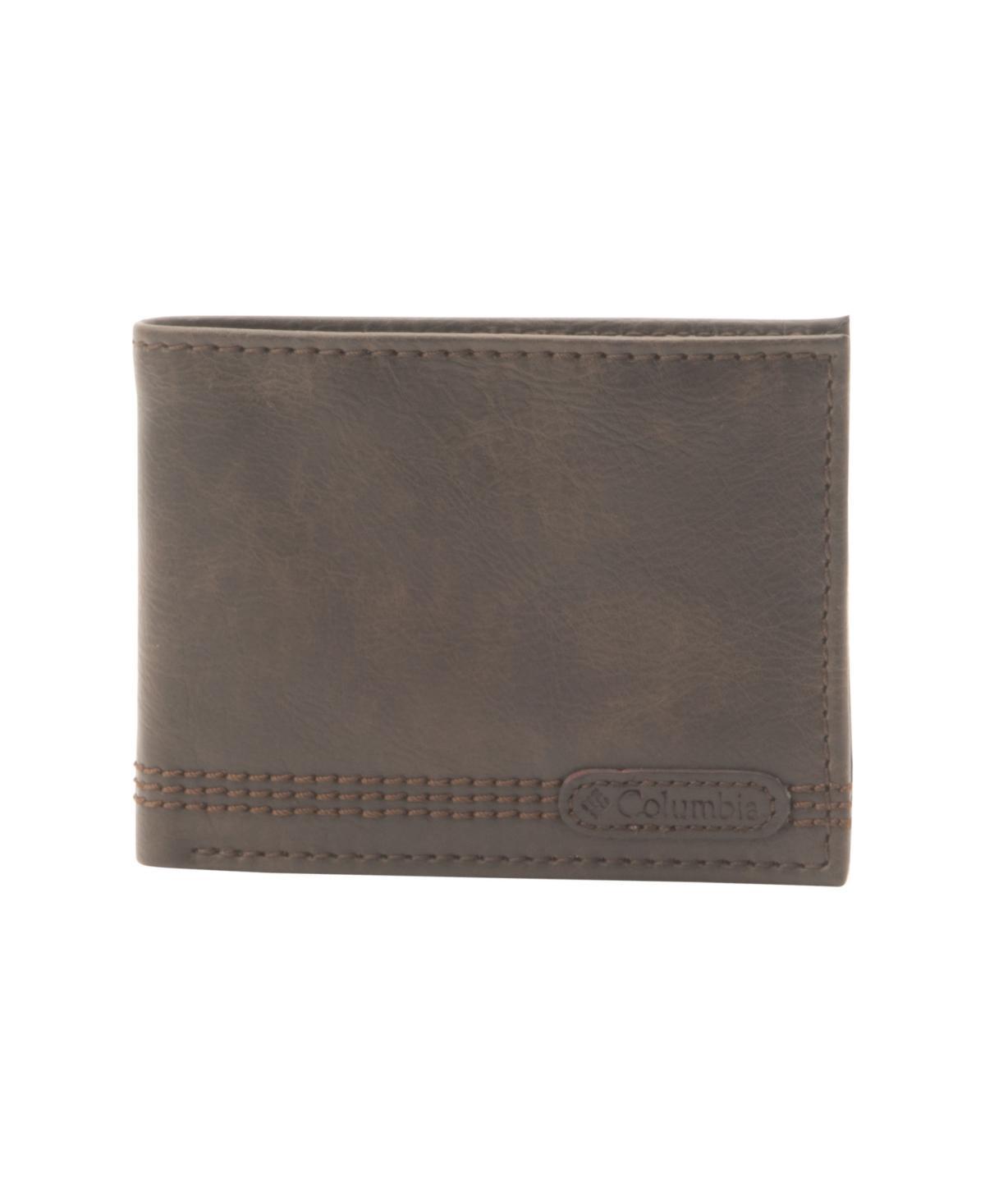 Mens Columbia Extra-Capacity RFID-Blocking Slimfold Wallet, Brown Product Image