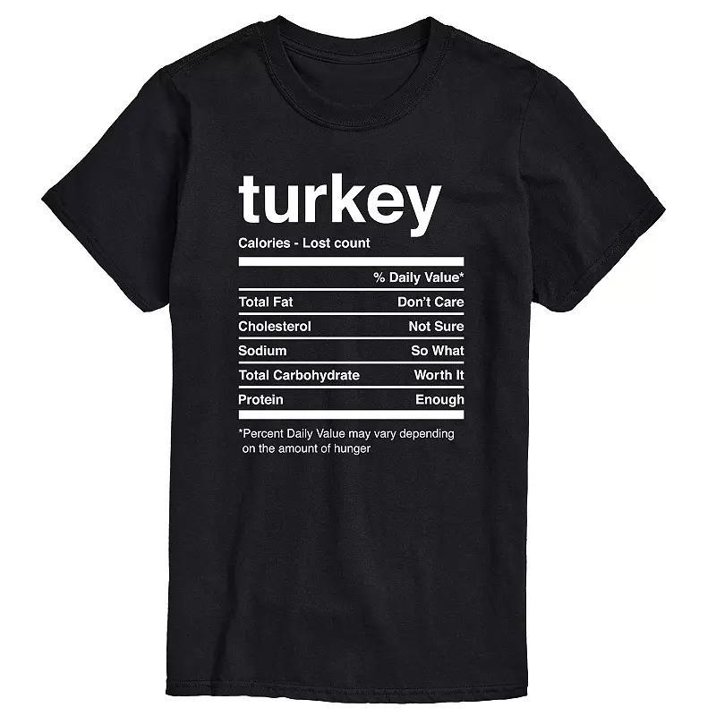 Big & Tall Turkey Facts Tee, Mens Product Image