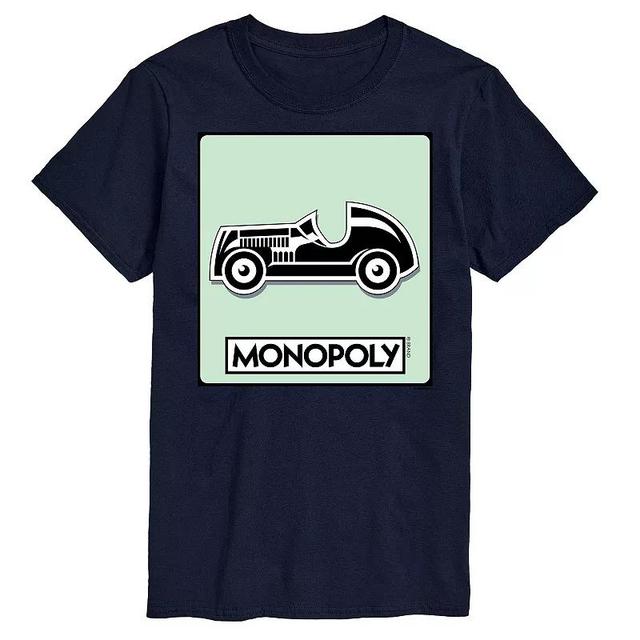 Big & Tall Monopoly Car Game Token Graphic Tee, Mens Grey Product Image