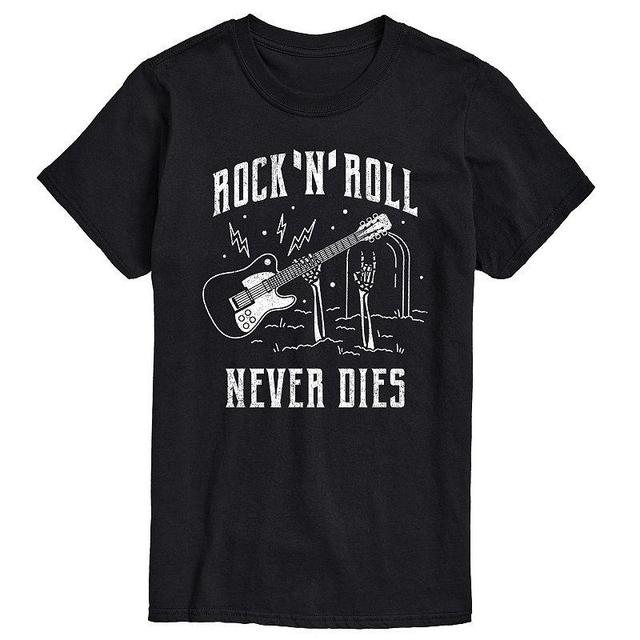 Mens Rock N Roll Never Dies Graphic Tee Product Image