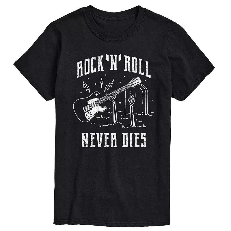 Big & Tall Rock N Roll Never Dies Graphic Tee, Mens Product Image