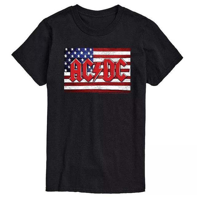 Big & Tall ACDC American Flag Logo Tee, Mens Product Image