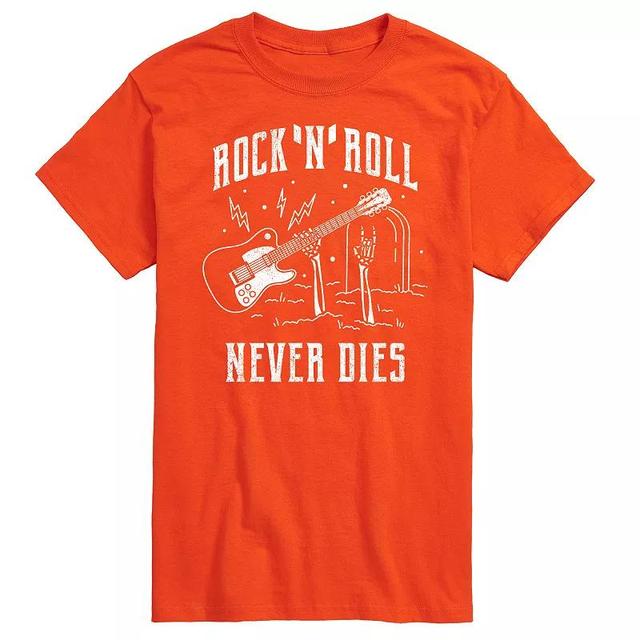 Mens Rock N Roll Never Dies Graphic Tee Product Image