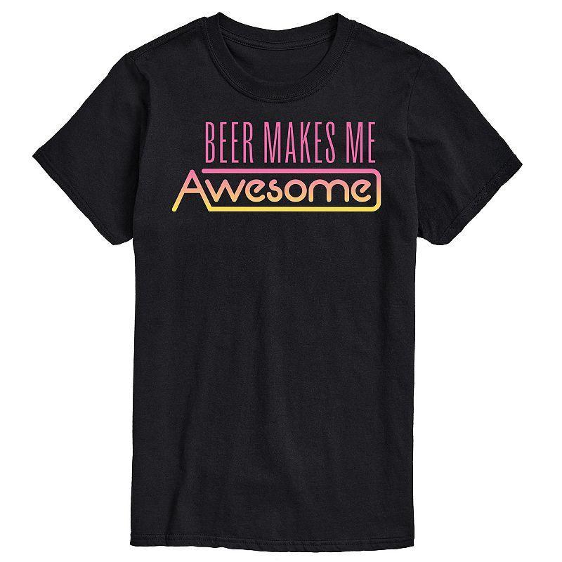 Big & Tall Beer Makes Me Awesome Tee, Mens Product Image