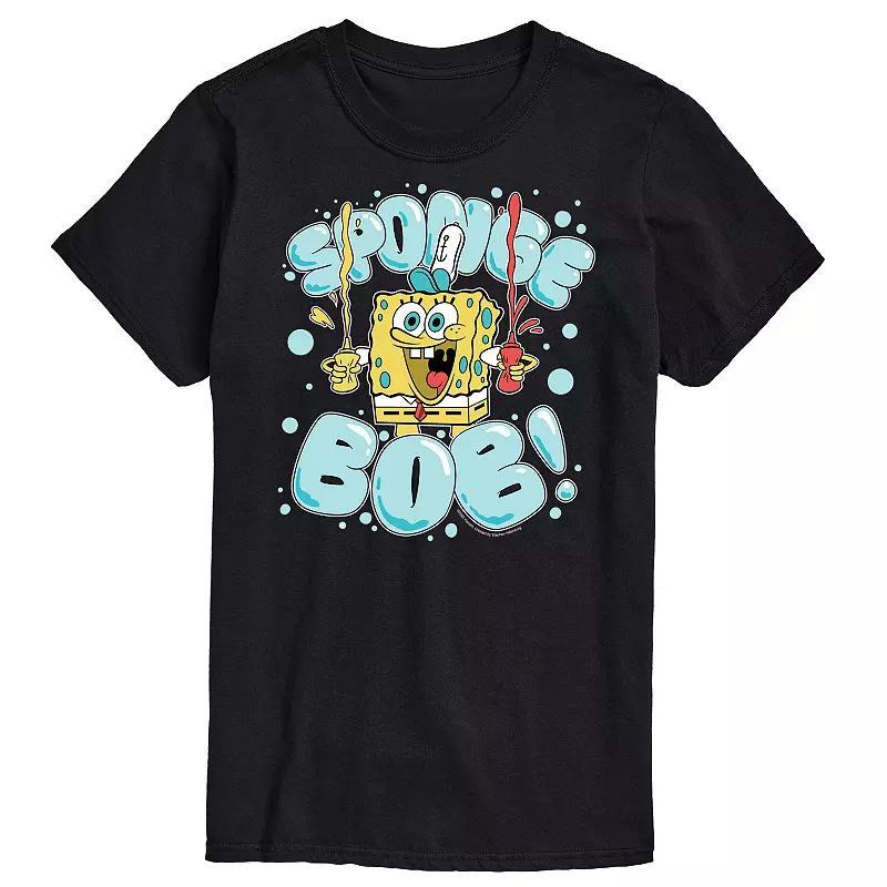 Big & Tall SpongeBob SquarePants Bubble Letter Graphic Tee, Mens Product Image