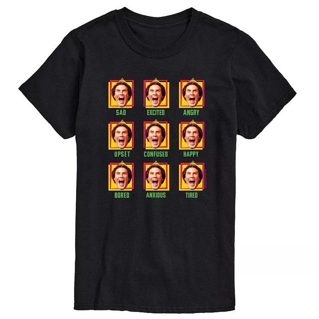 Big & Tall Elf Faces Of Buddy Graphic Tee, Mens Product Image