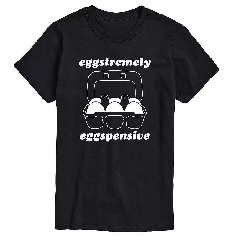 Mens Eggstremely Eggspensive Graphic Tee Black Product Image