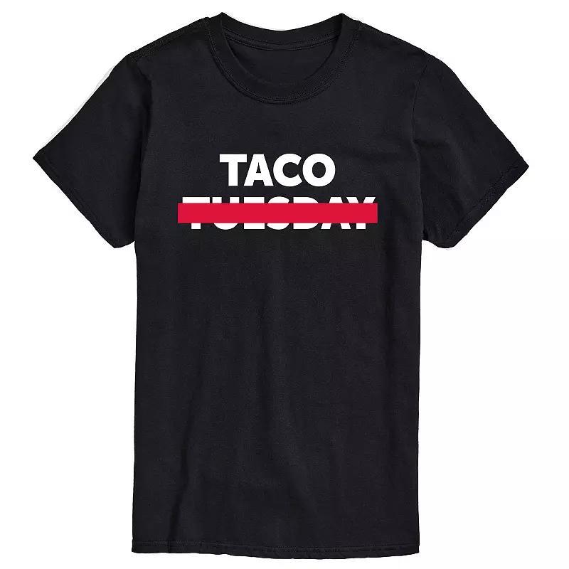 Big & Tall Taco Crossed Out Graphic Tee, Mens Black Product Image