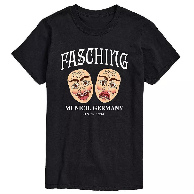 Big & Tall Karneval Fasching Masks Tee, Mens Product Image