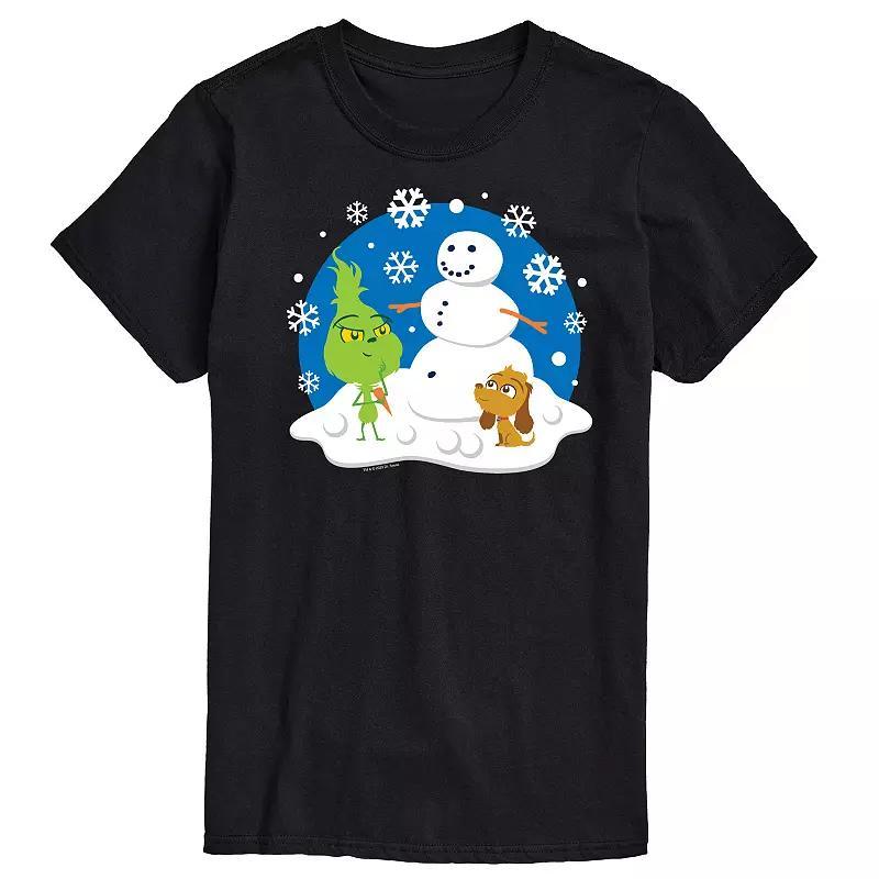 Big & Tall Dr. Seuss The Grinch Building Snowman Graphic Tee, Mens Product Image