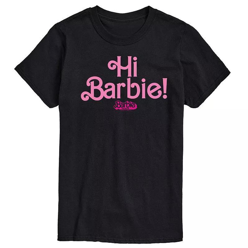 Big & Tall Barbie The Movie Hi Barbie Graphic Tee, Mens Product Image