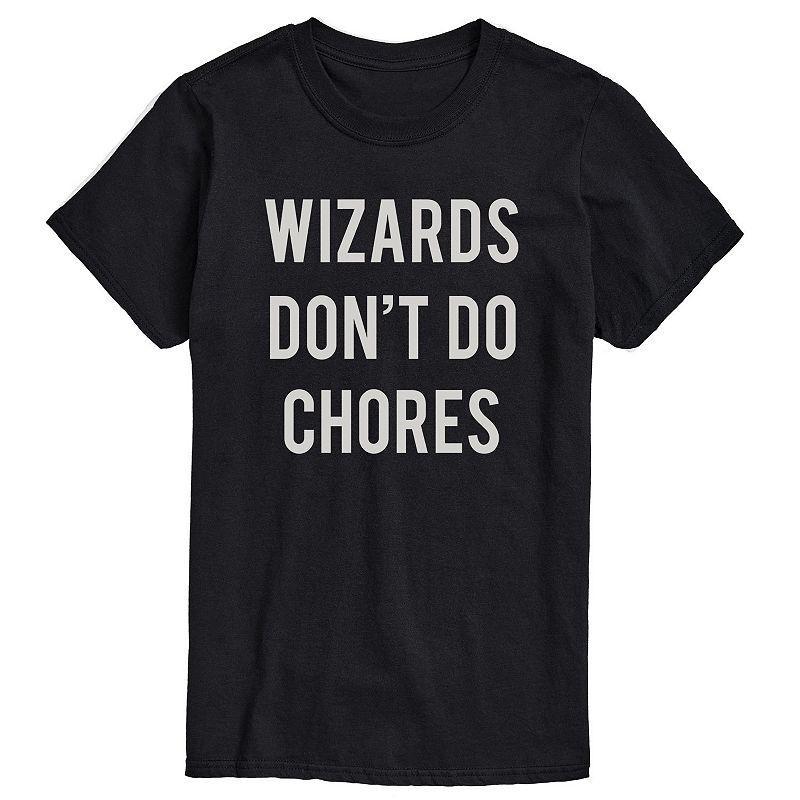 Big & Tall Wizards Dont Do Chores Graphic Tee, Mens Product Image