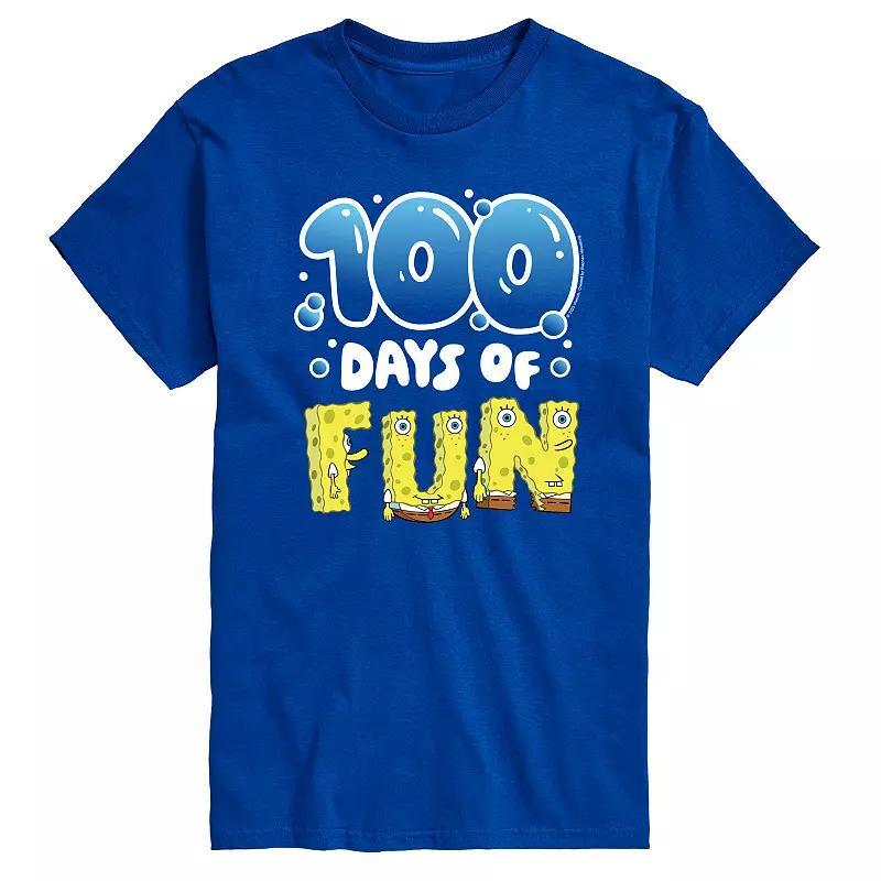 Mens SpongeBob SquarePants 100 Days Of Fun Graphic Tee Product Image