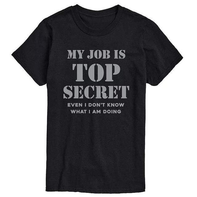 Big & Tall Job Is Top Secret Tee, Mens Product Image