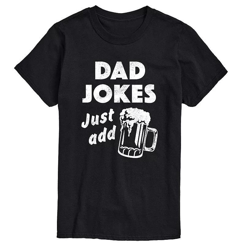 Mens Dad Jokes Just Add Beer Tee Product Image