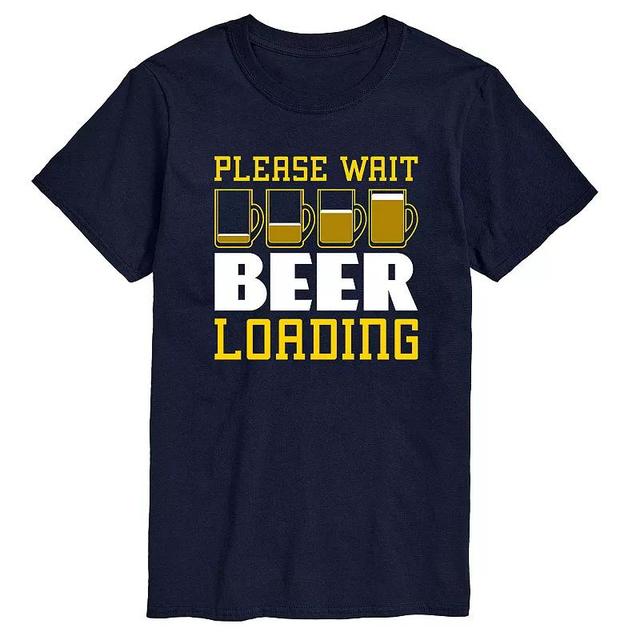 Big & Tall Beer Loading Graphic Tee, Mens Blue Product Image