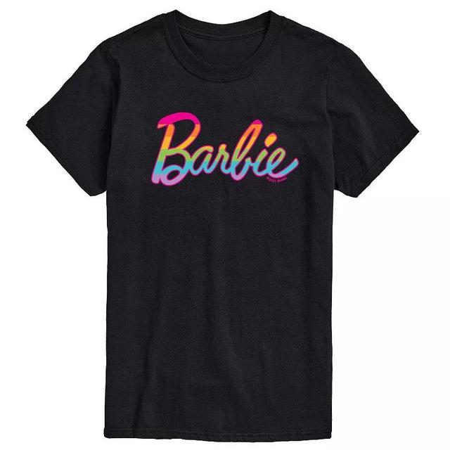 Big & Tall Barbie Pride Rainbow Graphic Tee, Mens Product Image