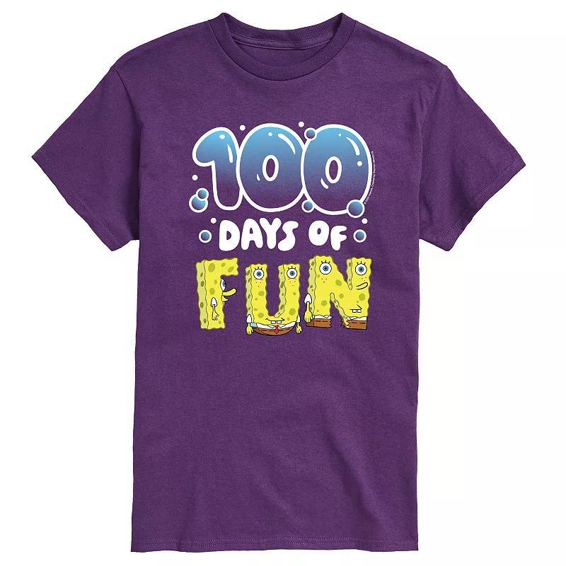 Mens SpongeBob SquarePants 100 Days Of Fun Graphic Tee Product Image