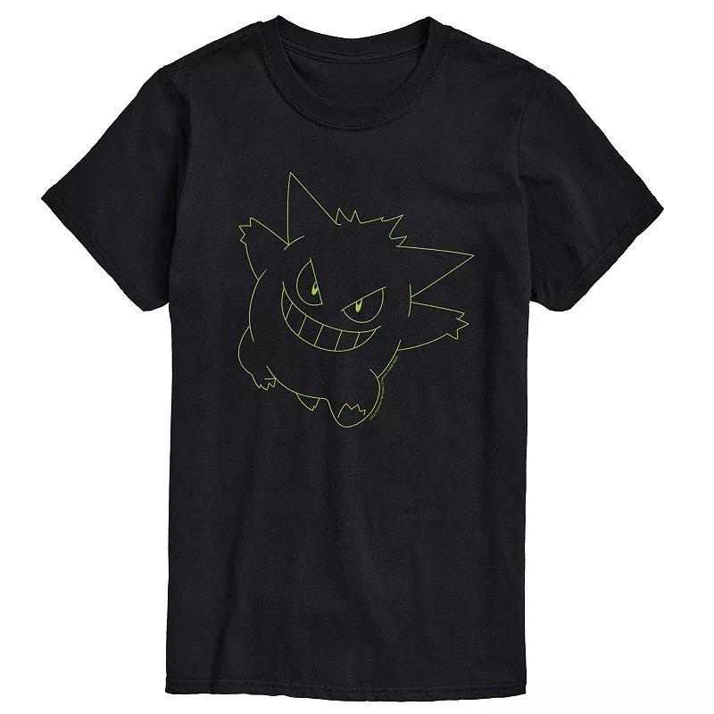 Mens Pokemon GenGar Big Face Tee Grey Product Image