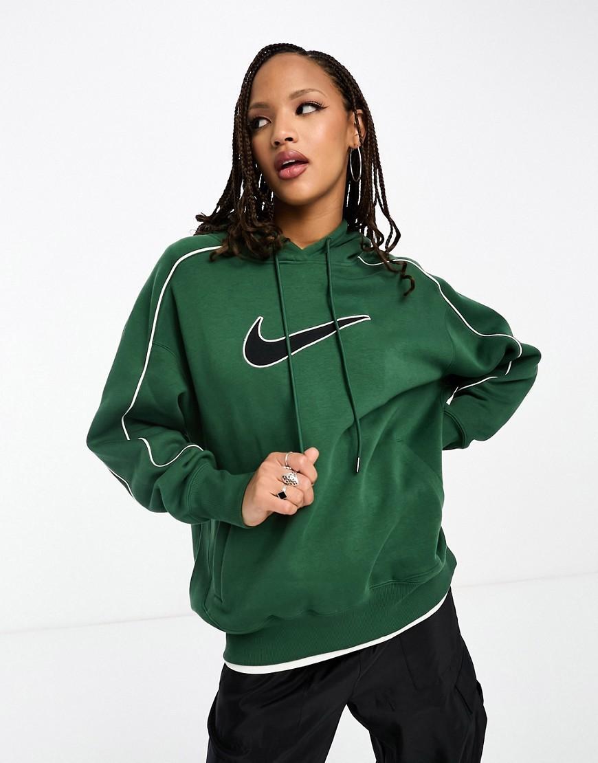 Nike Fleece Oversized Hoodie in Green. - size XS (also in S) Product Image