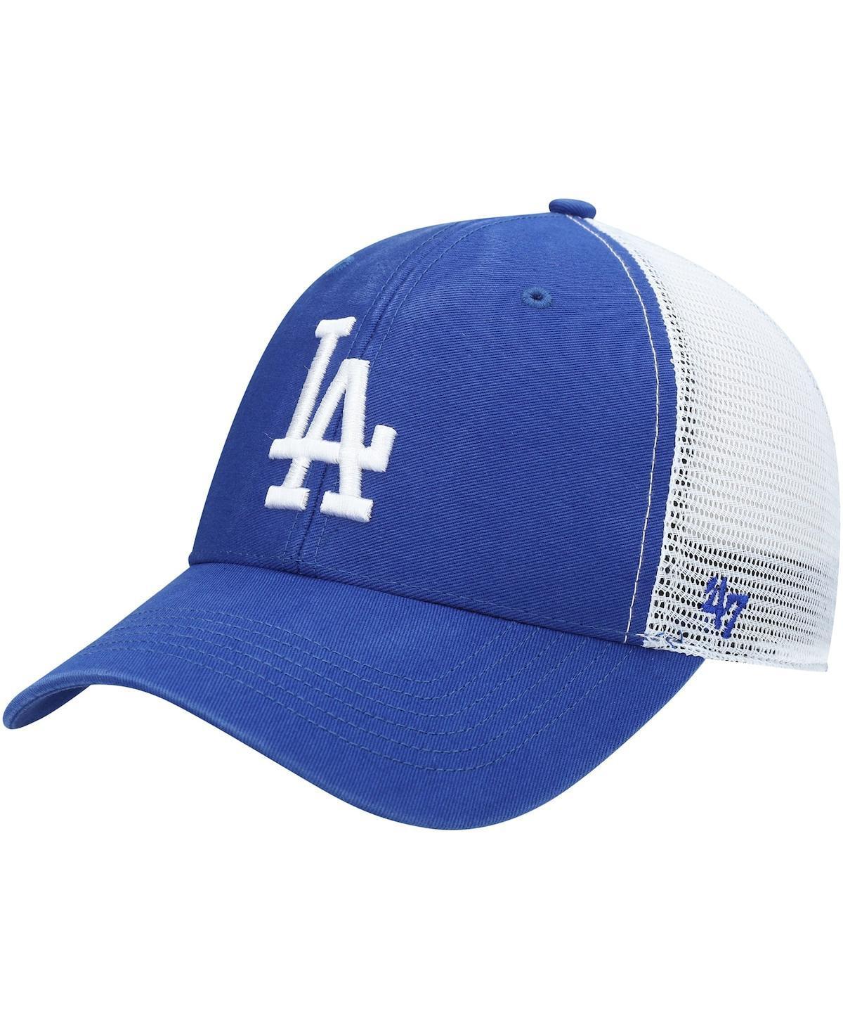 Mens Royal Los Angeles Dodgers Flagship Washed Mvp Trucker Snapback Hat - Royal Product Image