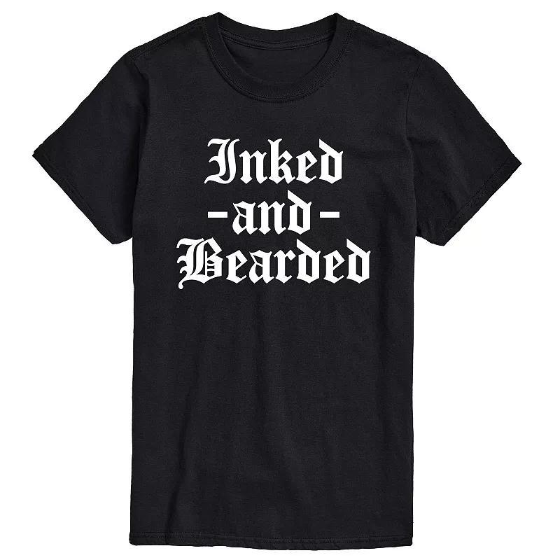 Mens Inked And Bearded Tee Black Product Image