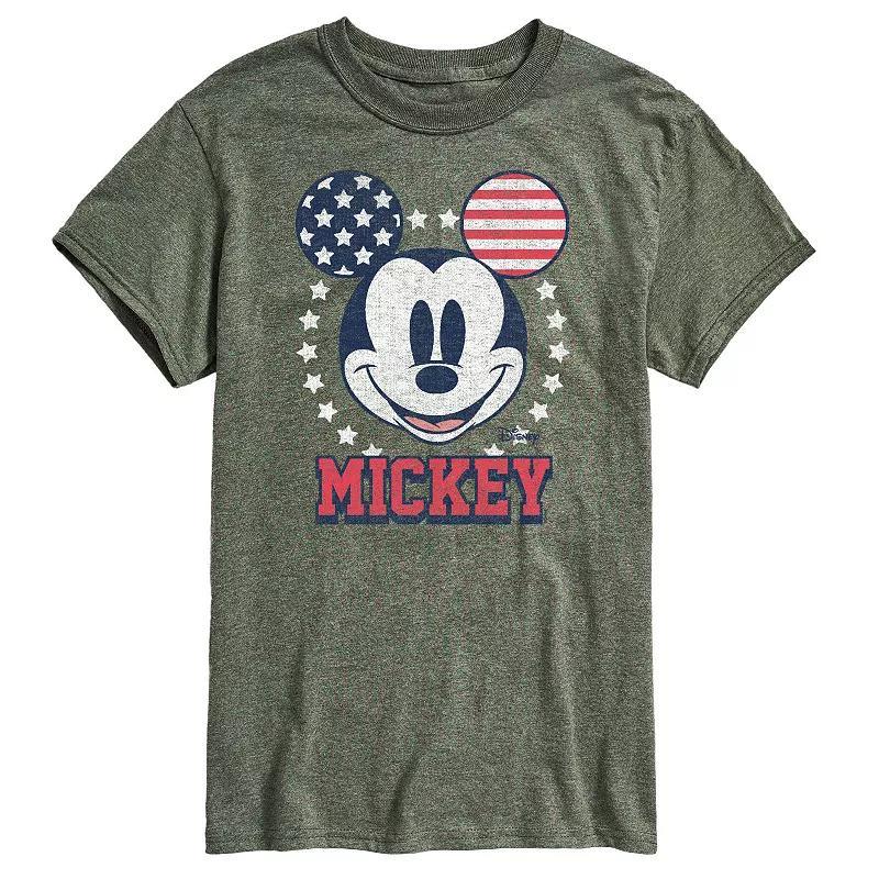 Disneys Mickey Mouse Mens USA Ears Graphic Tee Blue Product Image