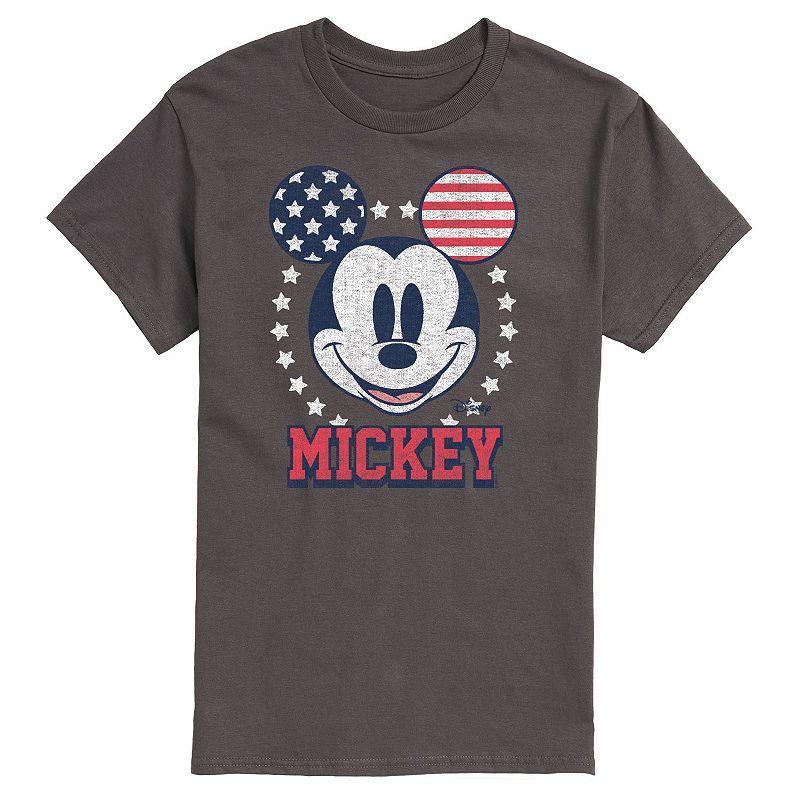 Disneys Mickey Mouse Mens USA Ears Graphic Tee Blue Product Image