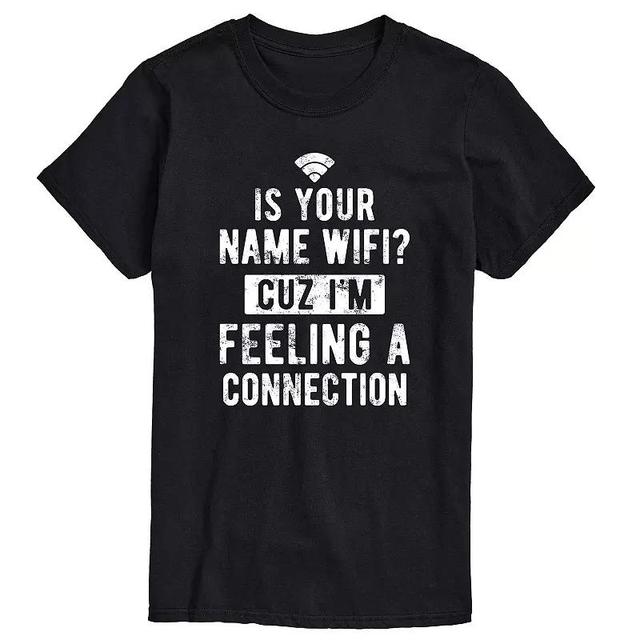 Mens Is Your Name Wifi Connection Graphic Tee Product Image