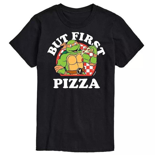 Big & Tall TMNT First Pizza Graphic Tee, Mens Med Blue Product Image