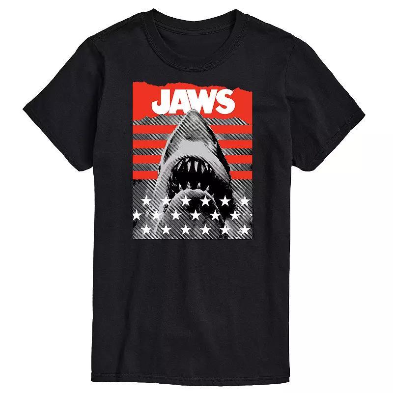 Big & Tall Jaws and Stripes Tee, Mens Black Product Image