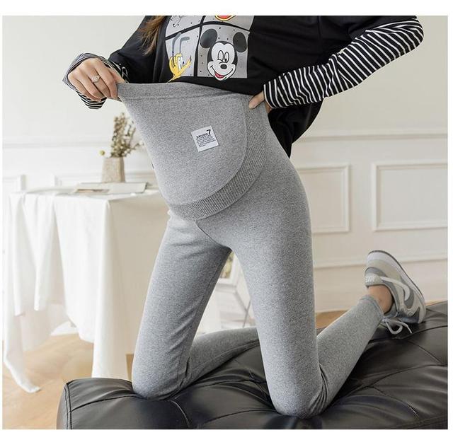 Maternity High Rise Plain Fleece-Lined Leggings / Set Product Image